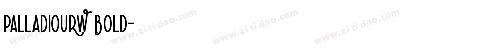 PalladioURW Bold字体转换